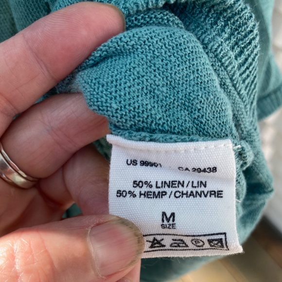 Mansted Aqua Linen & Hemp Popover - Picture 3 of 4